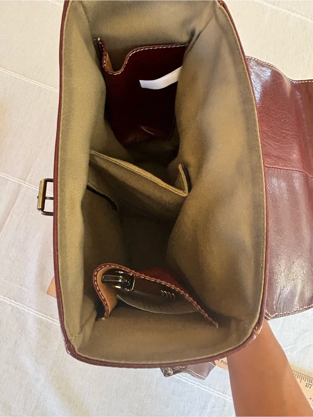 RedEnvelope Genuine Leather Wine Carrier Bottle Tote bag